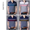 Coodrony Cotton T Shirt Men T-shirt z krótkim rękawem Mężczyźni Summer Social Business Casual Men's T-shirts w paski koszulka koszulka Homme S95101 220224