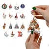 Groothandel kerst sjaal kip hanger vakantie decoratie drop ornamenten voor boom home decor navidad noel