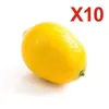 パーティーデコレーション10pcsシミュレーションレモン人工果物フェイクライツDIYモデルホームデコル273a用装飾泡