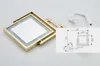 Mirrors Dressing Mirror 8 Inch Two Side 3X /1X Wall Mounted Gold Square LED Folding Brass Makeup Cosmetic Lady Gift