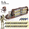 Star Droideka Platoon Attack Craft MOC Building Blocks Bricks Space B1 Battle Destroyer Droid Transport Battleship Toys 210416