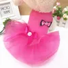 Summer Pet Clothes bow Dress for Small Dog Apparel Princess Wedding Skirt Luxury Clothing for Dogs Soft Lace 595 S2