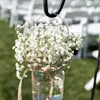 Dekorativa blommor kransar 1bunch artificiell blomma bröllop dekoration vit floret scen vas trädgård hem inredning 20cm babysbreath bukett