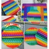 30 * 30CM Grande Taille Rainbow Push Bubble Poppers Board Fidget Toys Mega Jumbo Sup Grand Finger Puzzle Stress Relief Game Anxiété Reliever