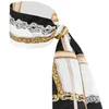 2021 Zijden sjaal handtassen damestassen briefbloem scraves hoogwaardige hoofdhaar 3 kleuren 18917 8x120cm # VSJ-01