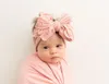 4PCS Big Ruffle Bow Nylon Headband szerokie turban dla niemowląt super miękkie szyfonowe ręcznie robiono wiązane niemowlę.