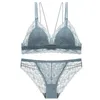 TERMEZY Sexy Dentelle Bandage Soutien-Gorge Ensemble Ultra-mince respirant Dentelle tissu Lingerie Push Up Soutien-Gorge Dentelle Sous-Vêtements Ensemble Femmes Soutien-Gorge Ensembles X0526