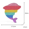 30cm Pop Fidget Brinquedos Enorme grande Popit Rainbow Gigante Gigante Jumbo Bubbles Stress Reliever Esprema Toy Sensory para Kids Descompression Toy