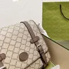 Messenger Bags Postman Handbag Purse Canvas Classic Letter Print äkta läder högkvalitativ man axel crossbody bag270u