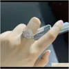 Paar ringen sieraden drop levering 2021 shipais verkopen hart-vormige ring koperen platina luxe set hand ornamenten NWP2X