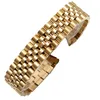 13mm 17mm 20mm Hohe Qualität Silber Gold Uhren Kette Edelstahl Polieren Gebürstet Gebogene Ende Uhr Band Strap armbänder fo236U