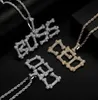 Custom Name A- Z Bone Stitching Style Letters Pendant Necklace for Men Women Gifts Cubic Zirconia Charm Jewelry