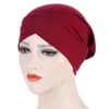Hooded Hat With Striped Forehead Cross Turban Multicolor Muslim Turbante Cap Beanie/Skull Caps Oliv22