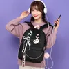 ハートバックパックスクールバッグのラップトップトラベルバッグ女の子10代のノートブックバックパックナイロンMochila Pusheen女性バッグx0529