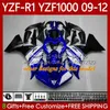 Fairings OEM para Yamaha YZF-R1 YZF R1 1000 CC YZF1000 Pearl White YZFR1 09 10 11 12 Bodywork 92No.56 YZF R 1 1000CC 2009 2010 2012 YZF-1000 2009-2012 Moto Body Kit