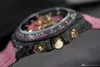 WWF-3 relógio masculino de fibra de carbono 7750 movimento mecânico automático safira alta transparência espelho montre de luxe