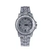Relógio dos homens de luxo de alta qualidade diamantes relógio analógico de quartzo automático movimento 38mm relógios de pulso de aço inoxidável hiphop jóias