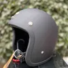 Casco aperto da moto classico vintage nero opaco Motocicletta Casco Q0630