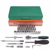 Auto bil reparationsverktyg 46st 1/4-tums socket Set Skruvmejslar Bilar Reparationer Verktyg Ratchet Torque Wrench Combo Tooling Kit