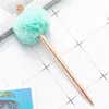 Ballpoint Pen Fluffy Ball Top Black Ink Medium Point 1mm School Office Supplies Gift for Kids Students Women RRA11028