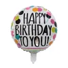 18 inç Mutlu Doğum Günü Balon Alüminyum Folyo Balonlar Helyum Balon Mylar Topları KKD Parti Dekorasyon Oyuncaklar için Globos DAS389