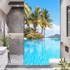Window Stickers Film Privacy Seascape Glass Sticker UV Blocking Heat Control Coverings Tint For Homedecor
