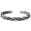 925 Sterling Zilver Twisted Geweven Bangle Armbanden voor Heren Neutraal Retro Thais Originele Handgemaakte Exquisite Unieke Manchet Bracelet Gift
