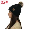 C woolen hat Fashion wool ball knitted cap for ladies