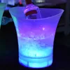 Barre per secchielli per il ghiaccio in plastica che cambiano colore a LED impermeabili da 5 litri, bar, discoteche, luci a LED, bar con secchielli per birra e champagne