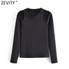 Women Basic O Neck Shoulder Hollow Out Design Black Knitted Casual Slim T-shirt Female Chic Summer Tops T800 210416