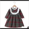 Vestidos bebê roupas bebê crianças maternidade entrega entrega 2021 meninas de inverno manga longa laço branco vermelho xadrez verde vestido bonito vestidos 18m6t 20