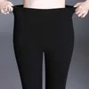 Salspor الشتاء الدافئ طماق المرأة المخملية leggins سميكة الضأن الصوف السراويل المقاومة الباردة بالإضافة إلى الملابس السوداء 210925