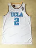 UCLA Bruins Lonzo Ball #2 College Basketball Jersey Heren genaaid Witblauw Size S-XXL Terkwaliteit Jerseys