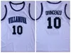 NCAA Villanova Wildcats College Basketballtröjor 10 Donte Divincenzo 25 Mikal Bridges 15 Ryan Arcidiacono 1 Jalen Brunson Vit Stitched Shirts S-XXL