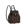 2021 ryggsäckar mini ryggsäck dam handväska axelväska cross body handväska pochette brunt läder präglade svart 45205 27,5x33x14cm 17x20x10,5cm #MOB-01