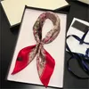 3 colors Classic scarf printed alphabet scarfs luxury 100% silk twill square scarves for ladies 53*53cm no bxo