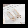 Fashion Ins Luxury Designer Diamond Zirconia Copper Chain Geometric Clip på örhängen för Woman Girls Gifts S925 Silver Post LW8UZ 9859720