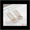 Fashion Ins Luxury Designer Diamond Zirconia Copper Chain Geometric Clip On Earrings For Woman Girls Gifts S925 Silver Post Lw8Uz Stud Zrpev