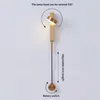 Vägglampor LED Golden Lamp Art Copper Sconce Iron Light Fixture Heminredning För Sovrum Modern Interior Trappa Aisle