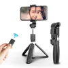 L01S Esnek Selfie Sopa Uzatılabilir Selfie Monopodlar Ayrılabilir Kablosuz Uzaktan Kumandalı Çok Fonksiyonlu Tripod Standı Için Smartphone