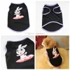 9 Färg Fashion Stripe Dog Apparel Sublimation Printed Footprints Puppy Shirt Bomull Vest Pet T-shirt Diamanter Dogs Kläder Tröja för Små Doggy Girl Pink S A57