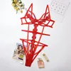 Sexy Women Strappy Bodysuits Black Red Floral Lace Bandage Body Suits Sleeveless Backless Female Club Party Slim Women's Jumpsuits & Rompers