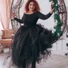 100 cm Długość ślub DIY spódnica Tulle Overskirt Seksowna Plisowana Moda Ręcznie Ręcznie Kobieta Tutu Kobieta Długie Lolita Saia Londa 210708