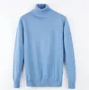 2021 Nowa Jesienna i zimowa Wysokiej Jakości Mały Koń Z Długim Rękawem High-Neck Męski sweter Knit sweter Moda wysokiej szyi Solid Color Top Sweter Downing Koszula