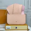 M61276 designer de luxe d'épaule d'or de l'épaule dorée 3 pièces sacs à main portefeuille et avec des femmes Felicie A Pochette N63106 Portefeuilles B GHBN