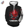 Fashion Game Punk Style 2077 3D Personality Zipper Hoodie Casual Sports Pullover Hoodie Plus Size Spring And Autumn Models G1229