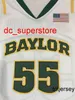 100% costurado # 55 Pierre Jackson Baylor Retro Basquetebol Jersey Mens Juventude Número de Personalizado Nome Nome Jerseys XS-6XL