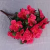 Decorative Flowers & Wreaths Fall Outdoor Artificial Red Azalea Bushes UV Resistant Fake Home Decor Small Garden