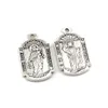 O Mi Jesus Misericordia Medal Religion Charms Pendants For Jewelry Making Necklace DIY Accessories 18.5x31mm Antique Silver 50Pcs A-239