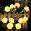 Saiten LED Globe Bulb Outdoor String Licht Batterie Ball Lichterkette Weihnachtsgirlande Hochzeit Gartenparty zum Aufhängen Camping2243